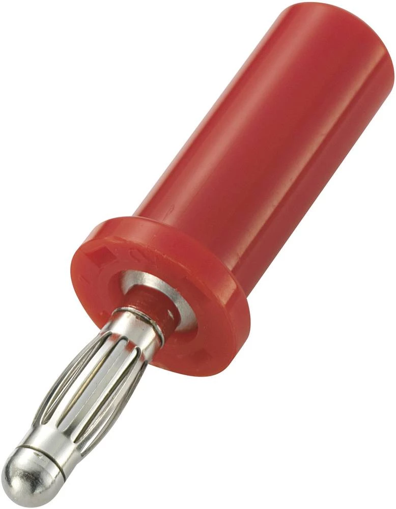 Lamelni utikač, utikač, ravan, promjer kontakta: 4 mm crvene boje TRU Components TC-R-8-22A 1 kom. slika