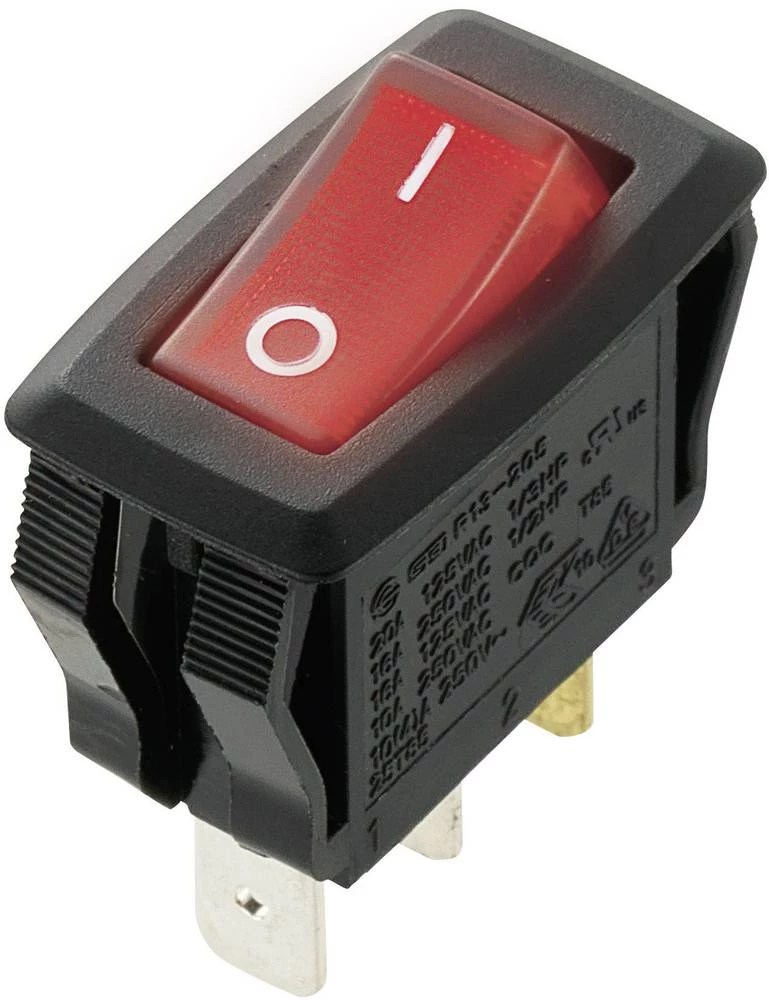 Klecni prekidač 250 V/AC 16 A 1 x isklop/uklop TRU Components TC-R13-205B-01 bez povrata 1 kom. slika