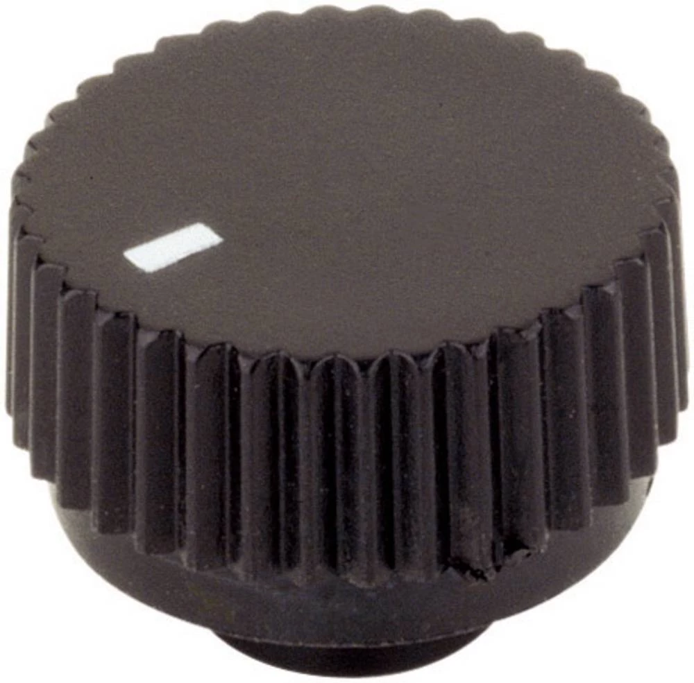 Vrtljivo dugme s pokazivačem, crne boje (Ă slika