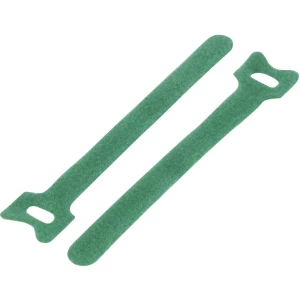 Kabelska vezica s čičkom za povezivanje, prianjajući i mekani dio (D x Š ) 210 mm x 16 mm zelene boje TRU Components TC-MGT-210GN slika