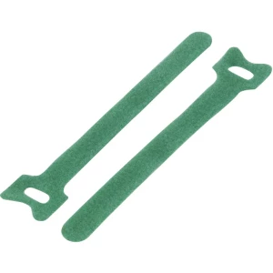 Kabelska vezica s čičkom za povezivanje, prianjajući i mekani dio (D x Š ) 240 mm x 16 mm zelene boje TRU Components TC-MGT-240GN slika