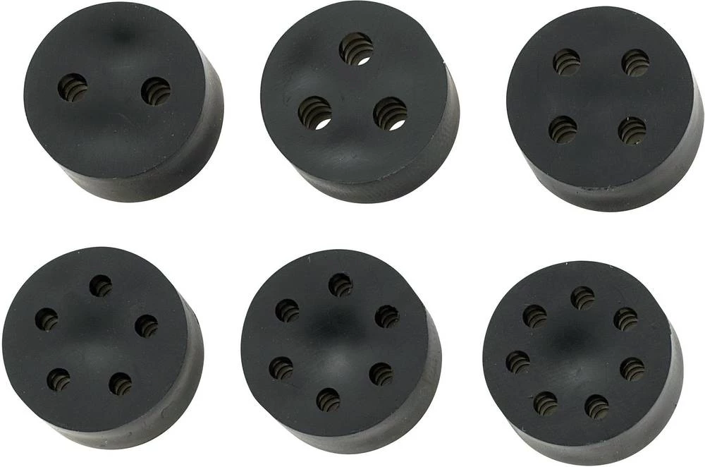 Brtveni umetak za više kabela M25 guma, crne boje TRU Components TC-MH23-4D203 1 kom.