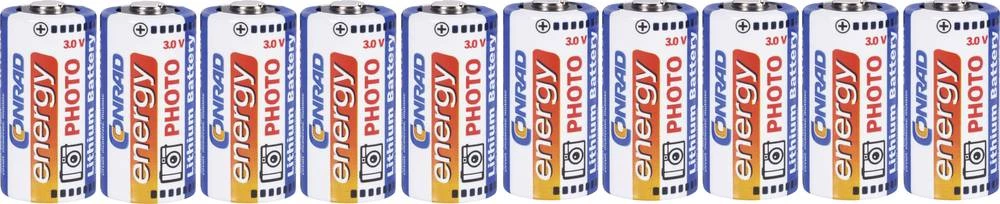 Fotobaterije CR-123A lithium Conrad energy CR123 1500 mAh 3 V 10 kom. slika
