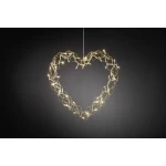 LED dekoracija za prozore u obliku srca, toplo bijelo svjetlo, Konstsmide 2893-803, zlatna
