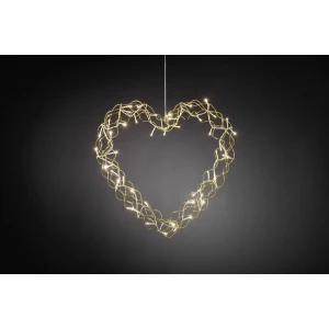 LED dekoracija za prozore u obliku srca, toplo bijelo svjetlo, Konstsmide 2893-803, zlatna slika