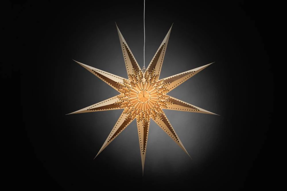 Božična LED zvijezda Konstsmide 2924-280 bijela, zlatna slika