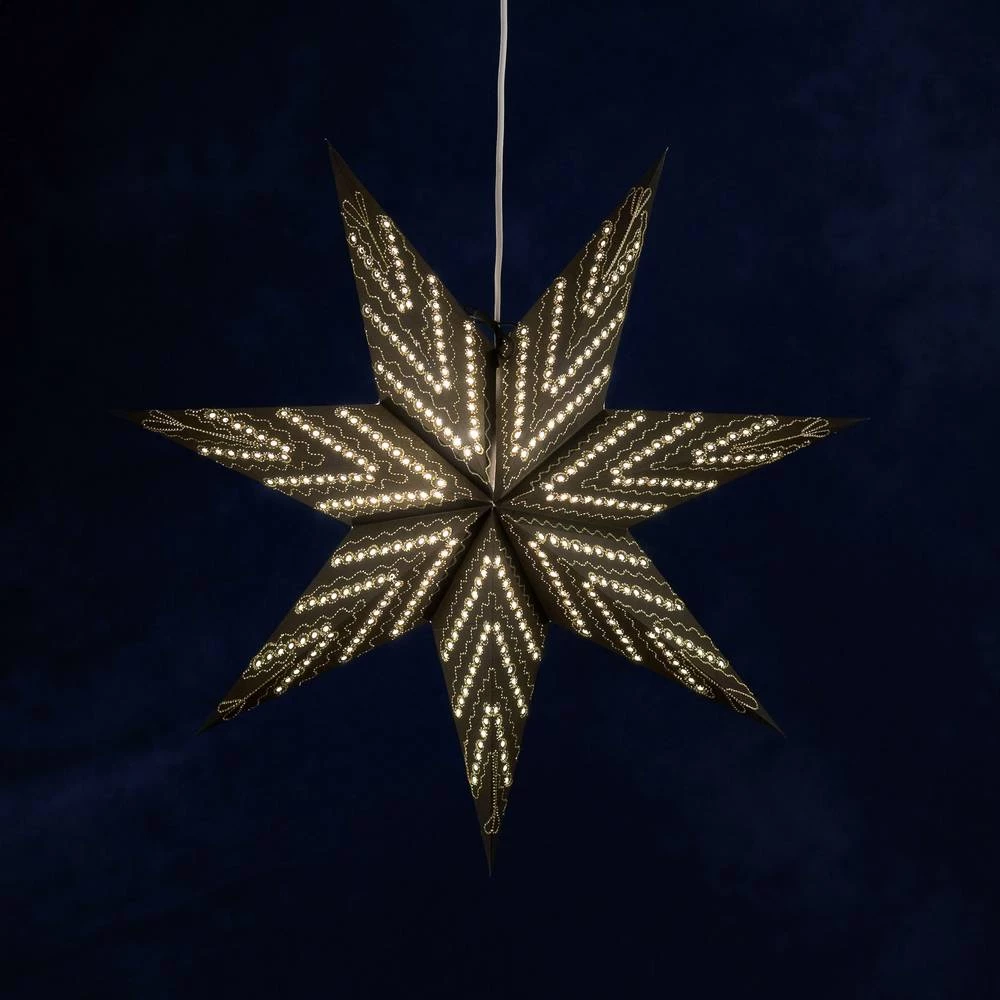 Božična zvijezda zlatna Konstsmide 2959-780 crna slika