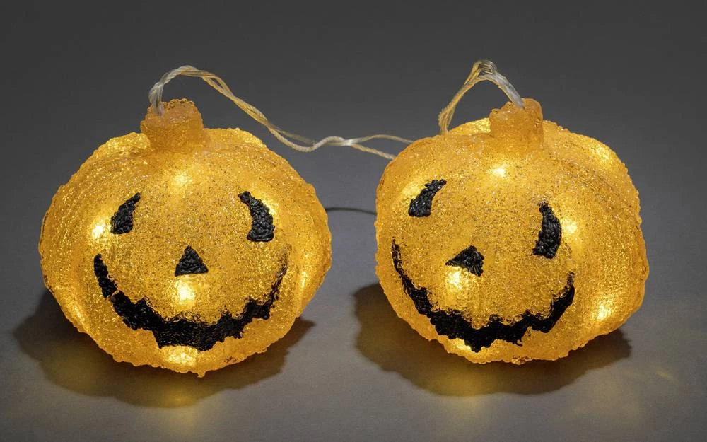 Akrilna figurina - tikva sa brojačem, toplo bijelo LED svjetlo Konstsmide 6137-103 bijela slika