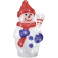 Akrilna figurina - snjegović, hladno bijelo LED svjetlo Konstsmide 6154-203, raznobojno slika