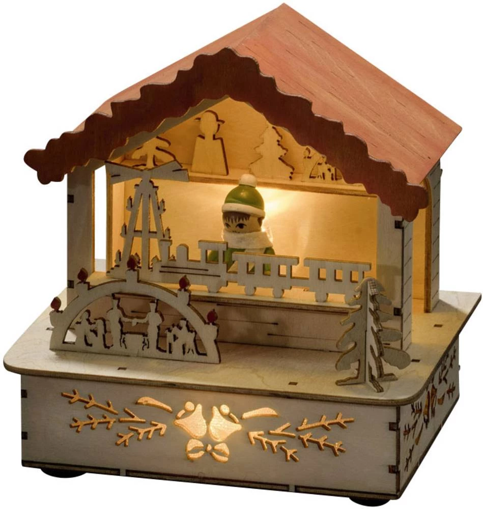 LED scenarij - prodavnica, toplo bijelo svjetlo Konstsmide 2821-100 Drveno, prirodno, narandžasta slika