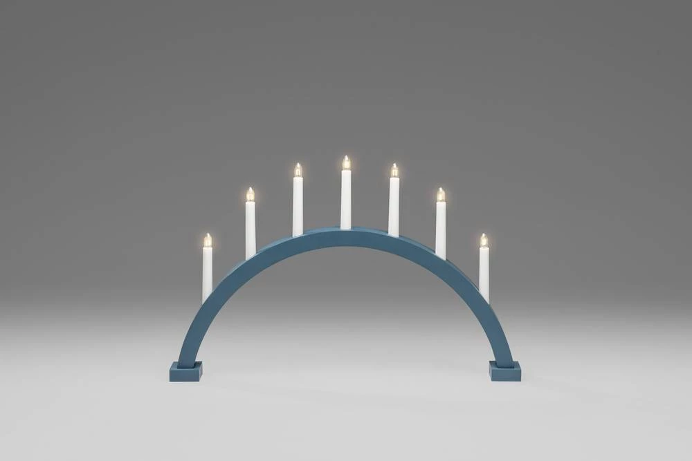 Drvena lampa sa bezbojnom žaruljom Konstsmide 2272-490, plava, siva slika