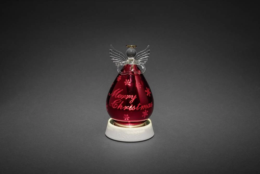 Akrilna figurina - anđeo sa brojačem, toplo bijelo svjetlo Konstsmide 3391-550 slika