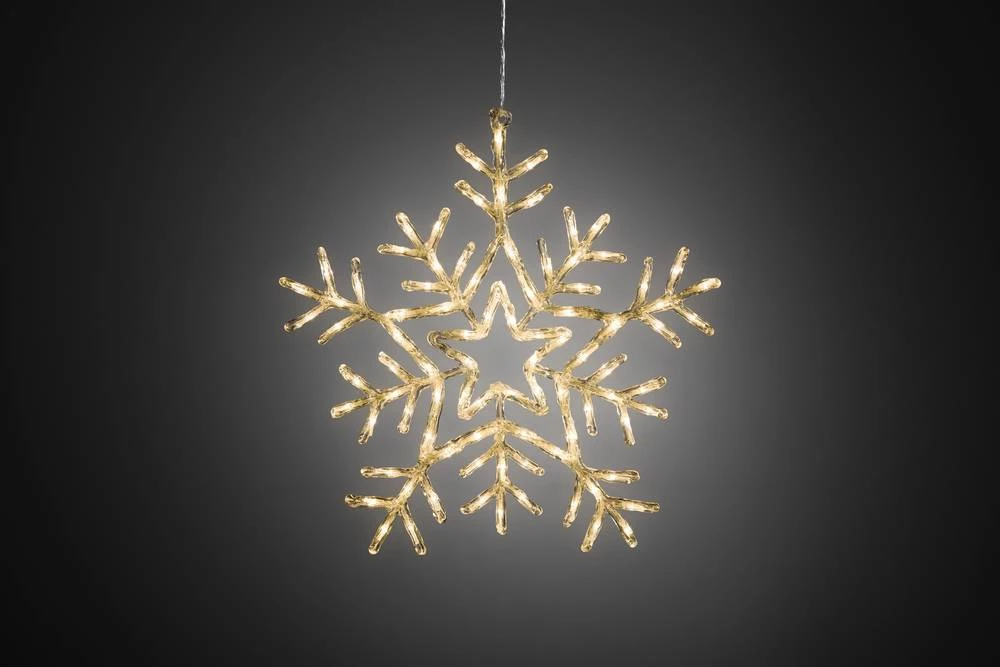 Akrilna figurina - Snježna pahulja, toplo bijelo svjetlo Konstsmide 4470-103 slika