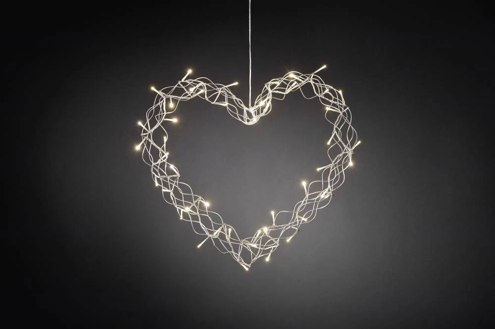 LED scenarij - Srce, toplo bijelo LED svjetlo Konstsmide 2893-303 srebrno slika