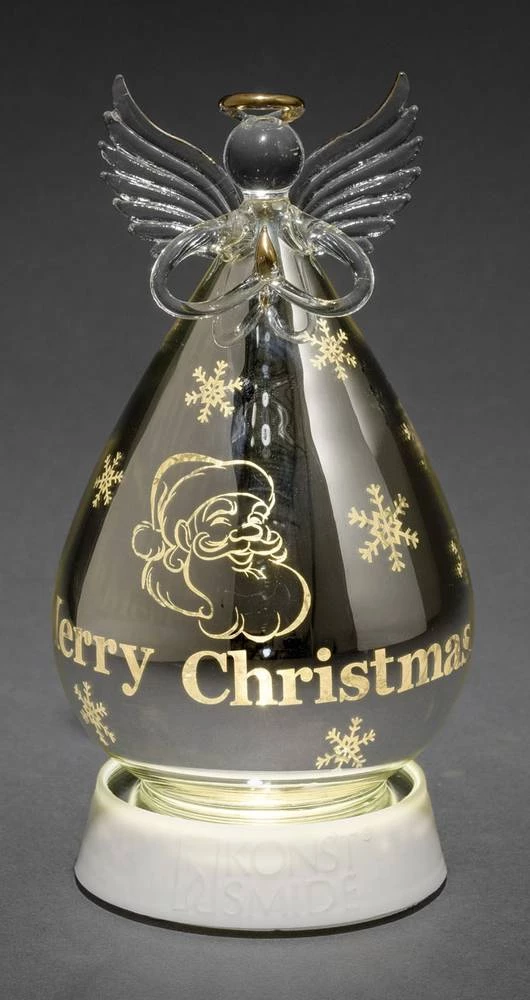 Akrilna figurina - anđeo sa brojačem, toplo bijelo LED svjetlo Konstsmide 3393-300 srebrna slika