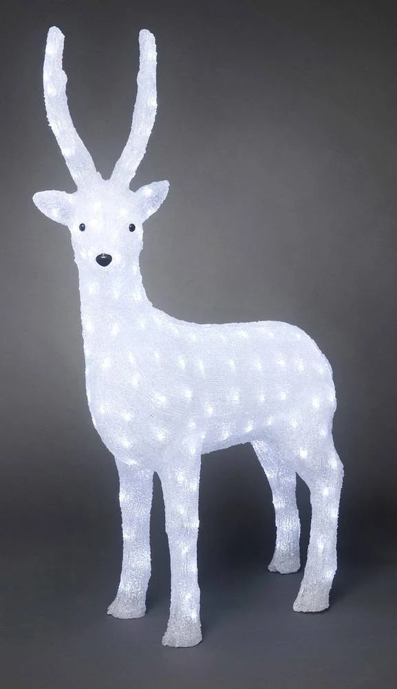 Akrilna figurina - jelen, hladno bijelo LED svjetlo Konstsmide 6168-203, bijela slika