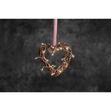 Dekoracija za prozor - srce, toplo bijelo LED svjetlo Konstsmide 6217-100, smeđa