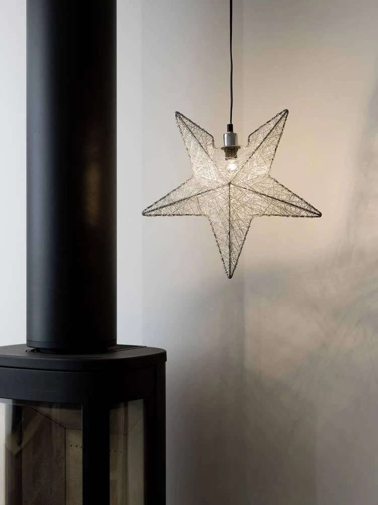  LED božična zvijezda bezbojna Konstsmide 3555-300, srerbna slika