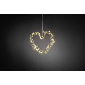 LED božićna dekoracija - srce, toplo bijelo svjetlo Konstsmide 2892-803, zlatna slika