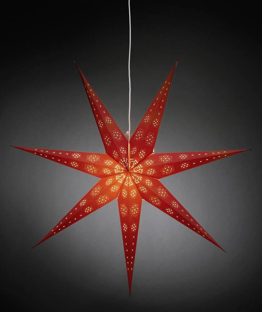 Božićna LED zvijezda Konstsmide 2990-520, crvena, bijela slika