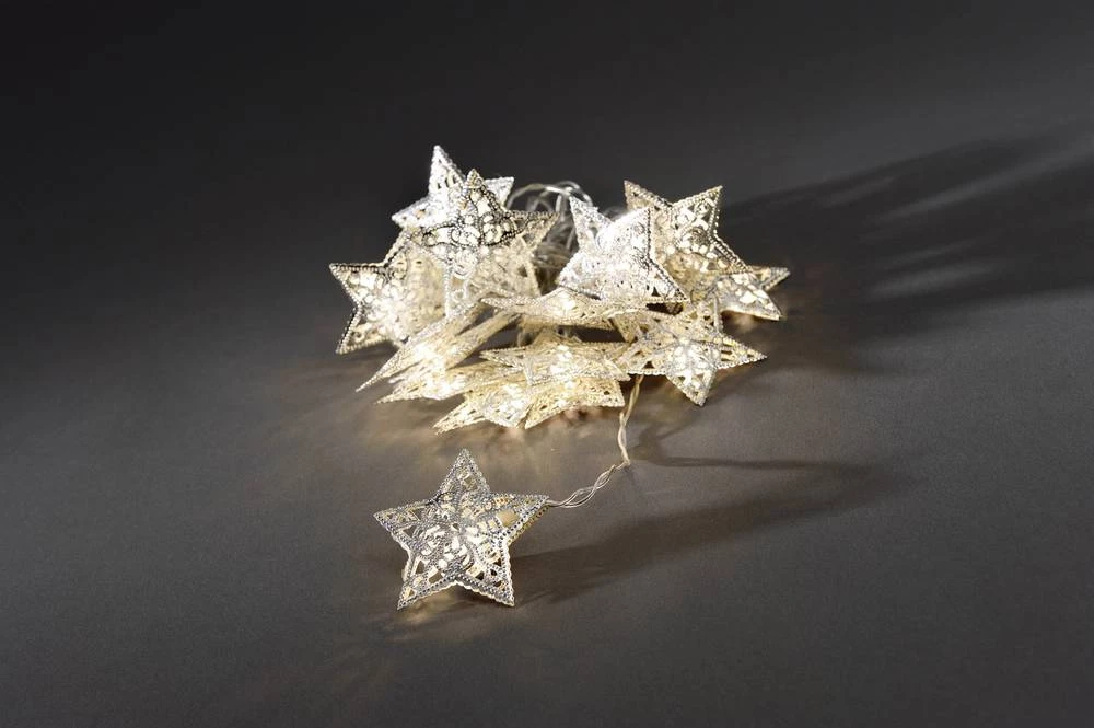 Svjetleći LED lanci u obliku zvijezde za unutarnju primjenu 16 LED, toplo bijelo svjetlo, dužina osvjetljenja: 3 m Konstsmide 3171-303 slika