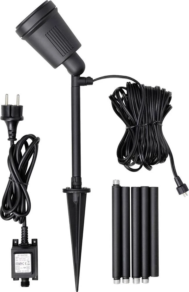 LED lampa za vrt 4 W, toplo bijelo svjetlo Konstsmide Amalfi 7642-000, crna slika