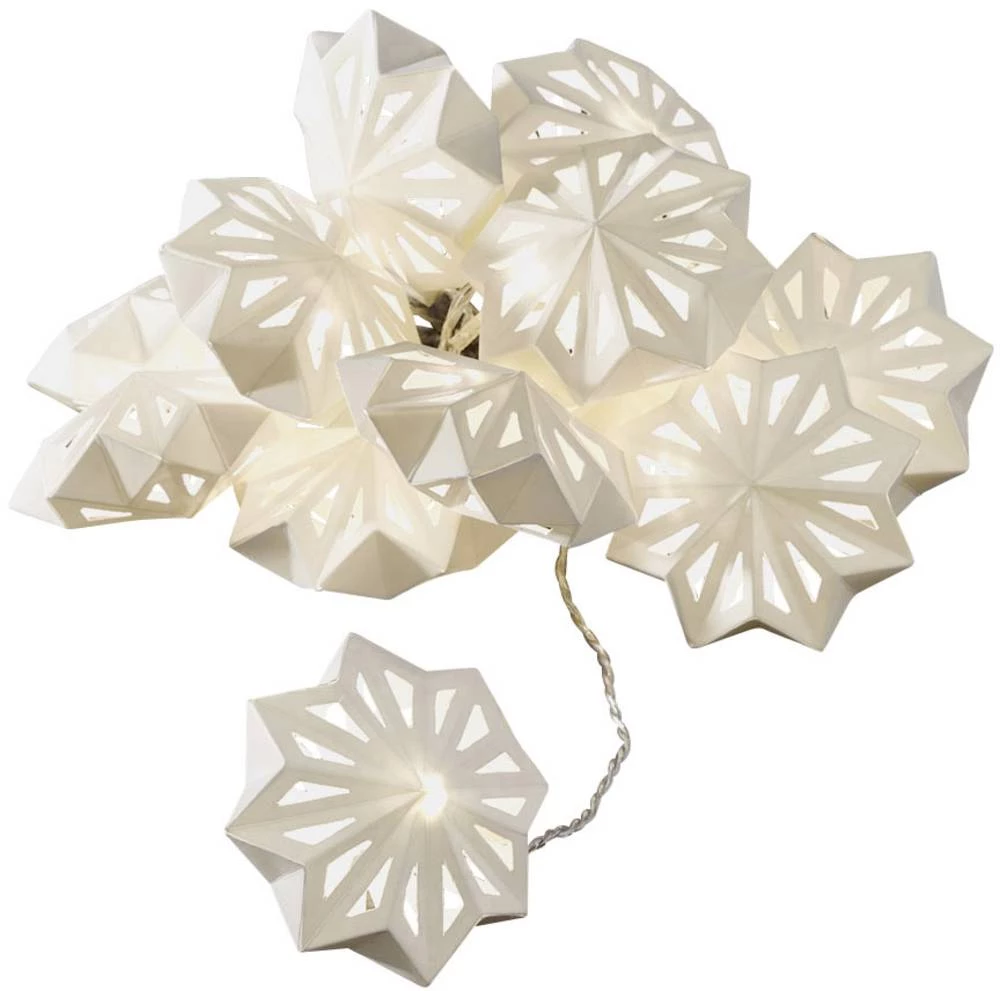 Svjetleći LED lanci u obliku snježne pahulje, toplo bijelo svjetlo, dužina osvjetljenja: 1.98 m Konstsmide 3192-103 slika