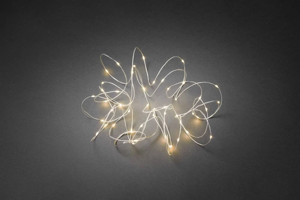 Svjetleći LED lanci sa oblicima kapljice za unutarnju primjenu 50 LED, Bernstein dužina osvjetljenja: 4.9 m Konstsmide 6386-802 slika