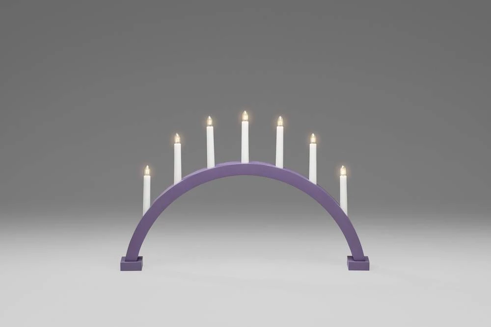 Drvena rasvjeta sa bezbojnim žaruljama Konstsmide 2272-480 plava, ljubičasta slika