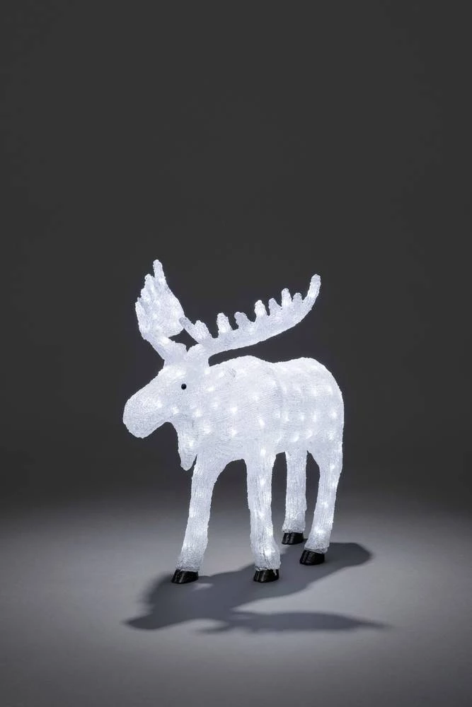 Akrilna figurina - jelen, hladno bijelo LED svjetlo Konstsmide 6264-203 slika