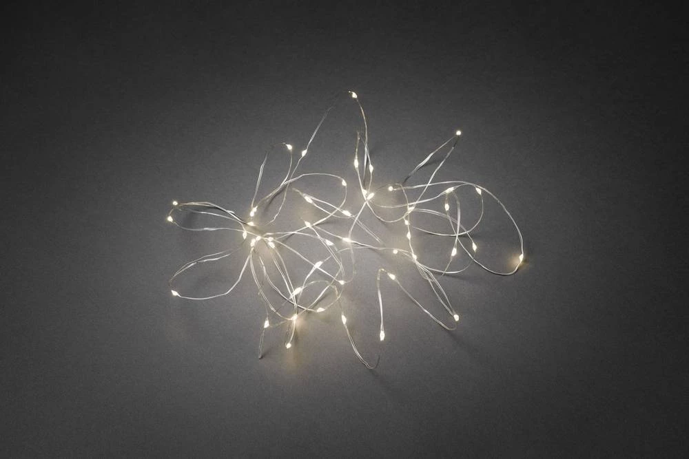 Svjetleći LED lanci sa oblikom kapljice za unutarnju primjenu 50 LED, toplo bijelo svjetlo, dužina osvjetljenja: 4.9 m Konstsmide 6386-190 slika