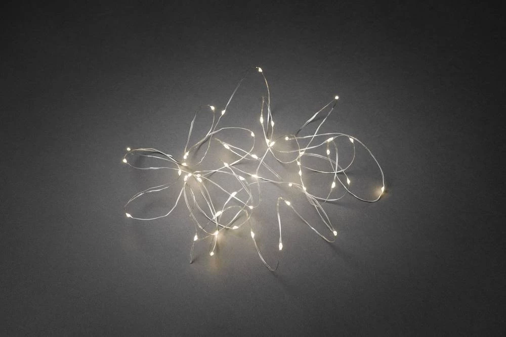 Svjetleći LED lanci u obliku kapljice za unutarnju primjenu 100 LED, toplo bijelo svjetlo, dužina osvjetljenja: 9.9 m Konstsmide 6387-190 slika