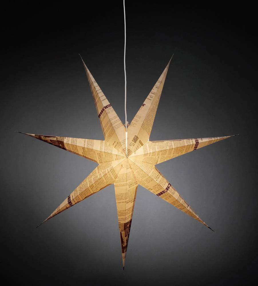 Božićna LED zvijezda Konstsmide 2986-270, bijela, crna slika