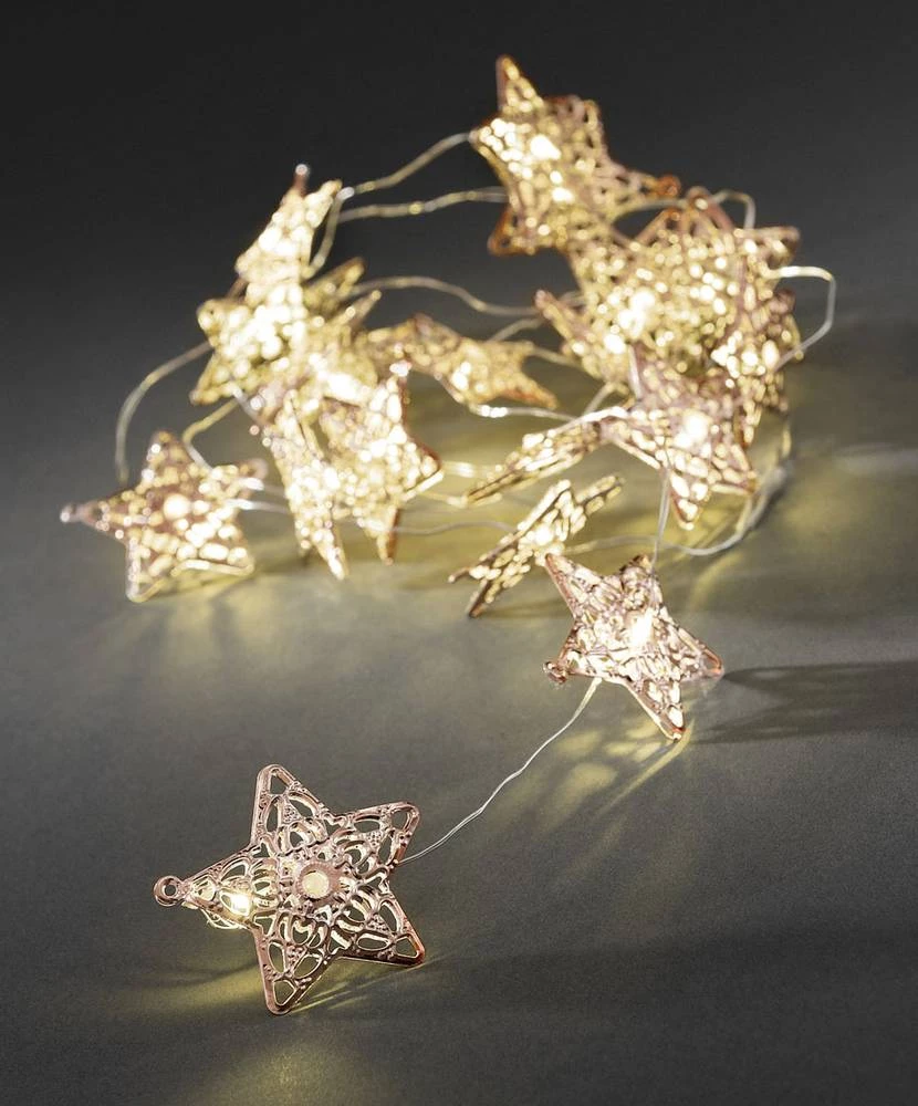 Svjetleći LED lanci u obliku zvijezde na baterije za unutarnju primjenu 20 LED, toplo bijelo svjetlo, dužina osvjetljenja: 1.9 m Konstsmide 3170-603 slika