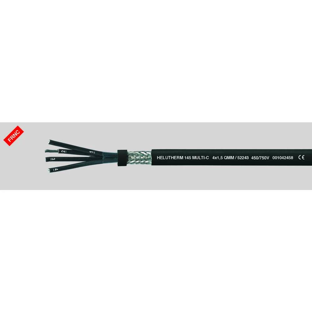 Helukabel HELUTHERM 145 Multi-C Vod za visoke temperature 5 x 0.50 mm&sup2; Crna 52202-100 100 m slika