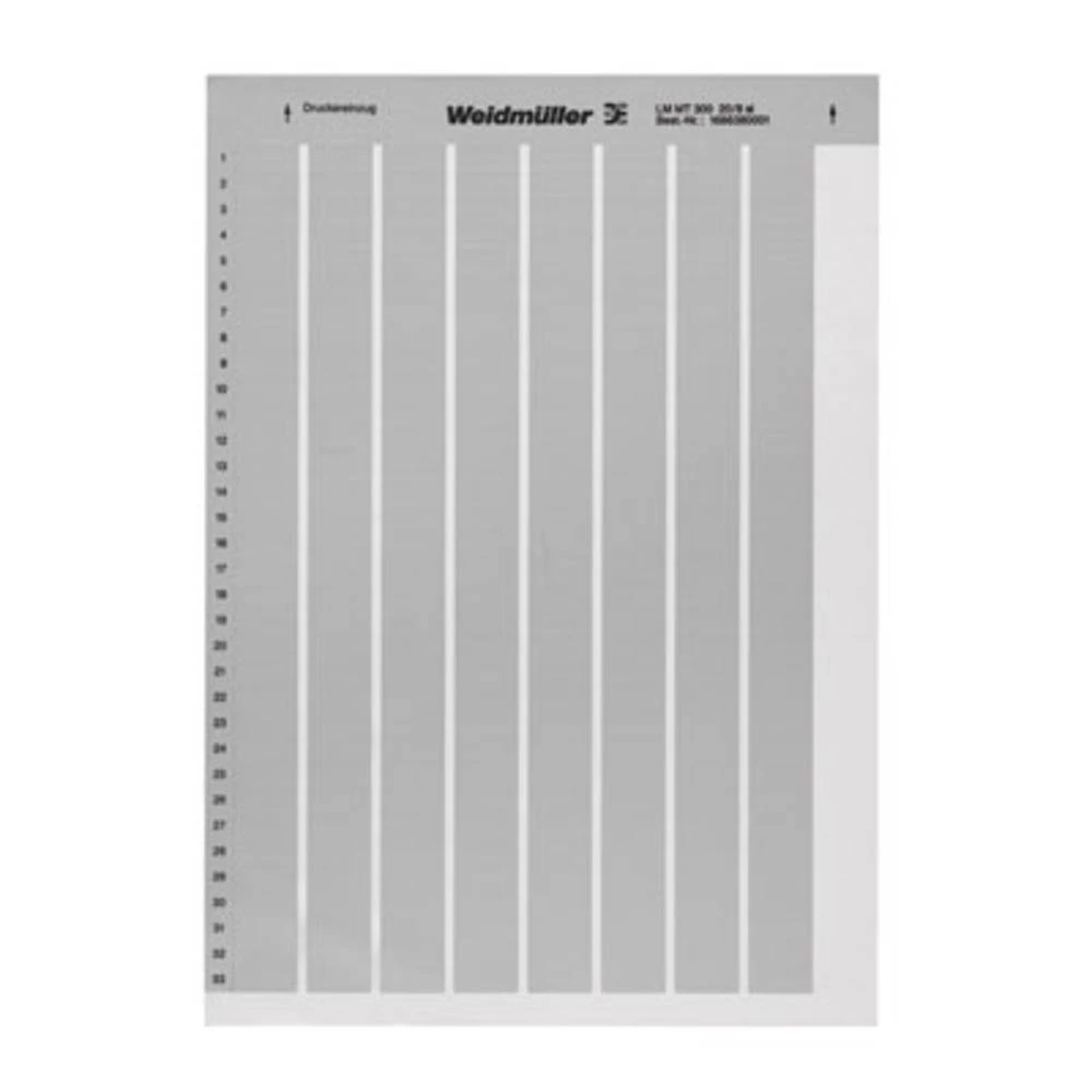 Sustav za označavanje kablova, vrsta montaže: ljepljenje, područje ispisa: 210 x 210 mm srebrne boje Weidmüller LM MT300 210X148 slika