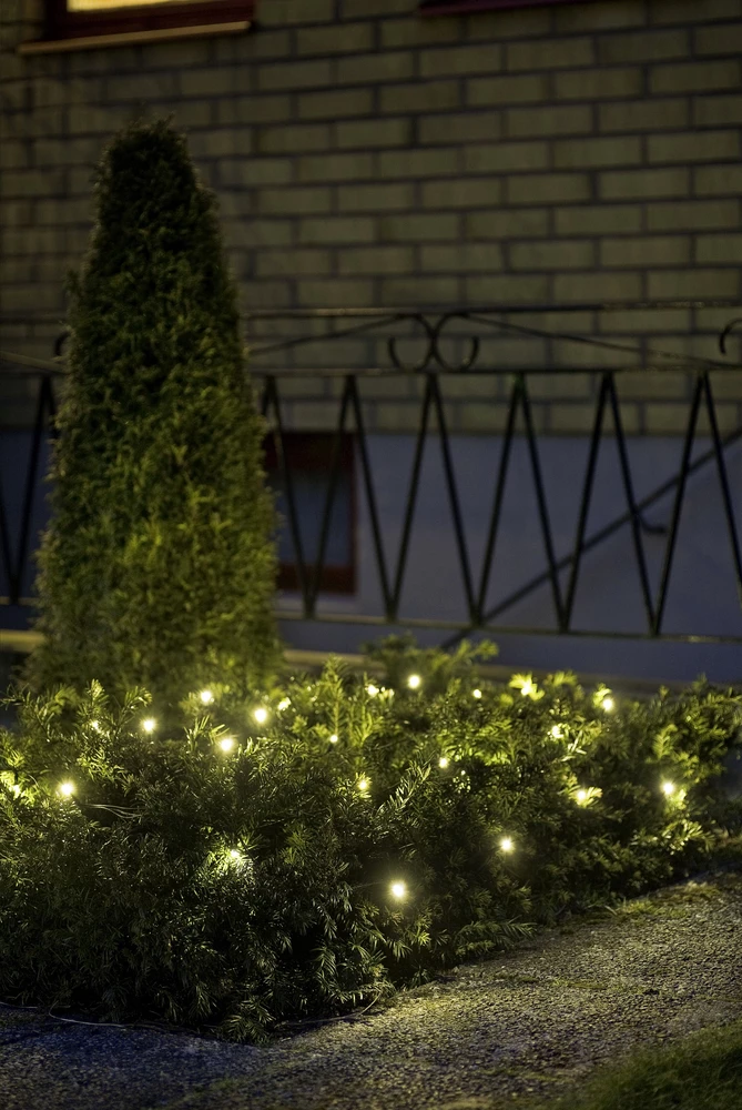 LED svjetlostna mreža Konstsmide, na otvorenom, 24V, 32 LED,topla bijela, 100 cm x 100 cm 3748-100 slika