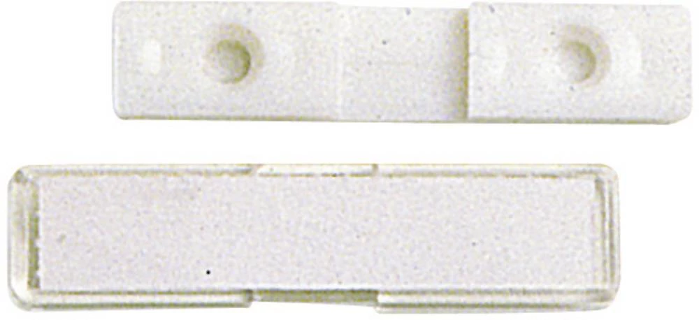 Pločica za označavanje, vrsta montaže: kabelska vezica, vijčani, ljepljenje, područje ispisa: 52 x 12 mm bijele boje, prozirne b slika