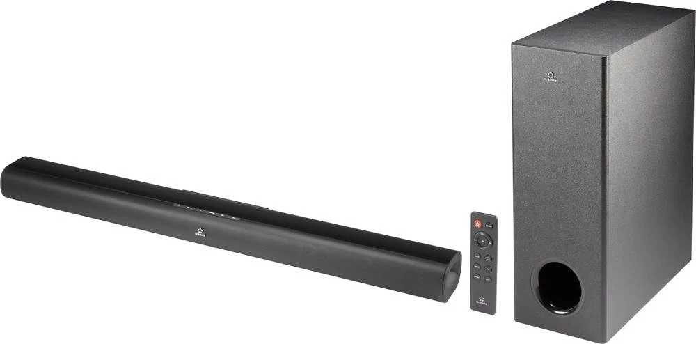 HDMI zvučnički sustav Soundbar Renkforce RF-TB500WW crni, Bluetooth, NFC, uklj. bežični subwoofer, zidna montaža slika