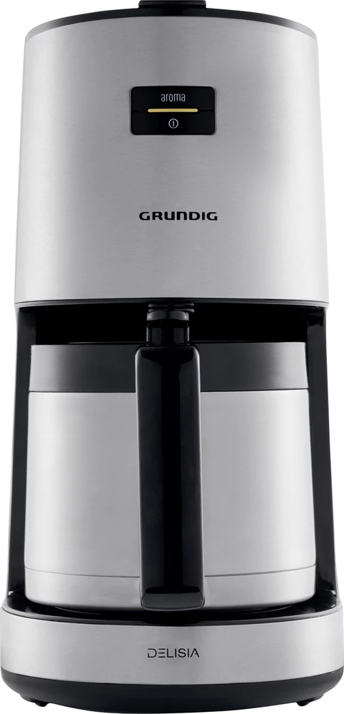 Aparat za kavu Delisa KM 8680 Grundig zapremina šalica=10 termo posuda plemeniti čelik, crna slika