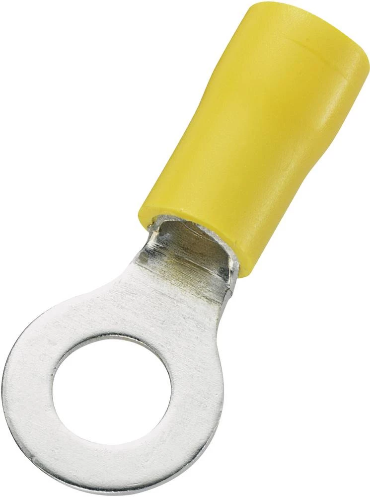 Prstenasta kabelska stopica, poprečni presjek (maks.)=6 mm? promjer rupe=6.4 mm djelomično izolirana, žute boje Conrad Comp slika