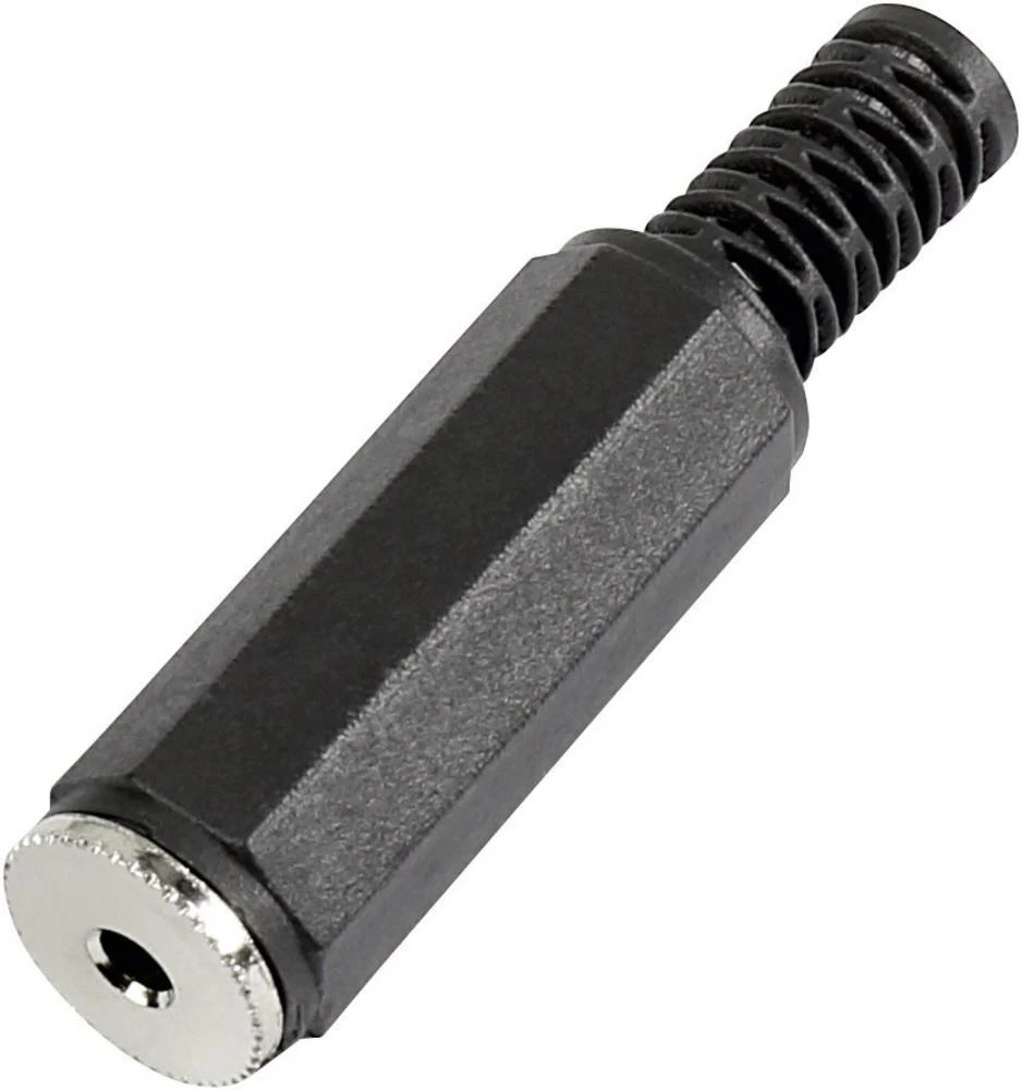 Klinken utični konektor 2.5 mm utičnica, ravna, broj polova: 3 stereo, crne boje Conrad Components 1 kom. slika