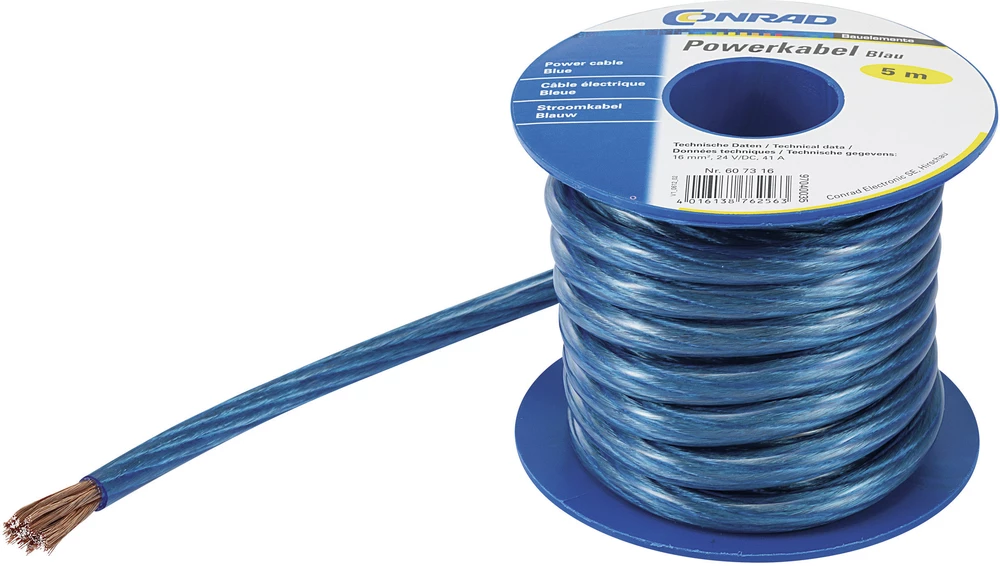 Kabel za uzemljenje 1 x 2.50 mm? plave boje Conrad Components 1386605 5 m slika