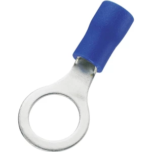 Prstenasta kabelska stopica, poprečni presjek (maks.)=2.5 mm? promjer rupe=8.4 mm djelomično izolirana, plave boje Conrad C slika