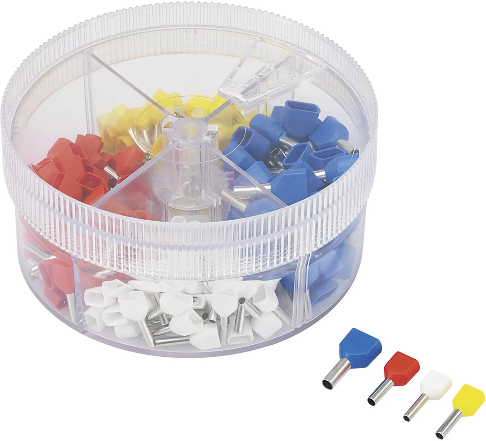 Sortiment dostrukih šupljica 0.75 mm 2.5 mm bijele, žute, crvene, plave boje Conrad Components 739873 200 kom. slika