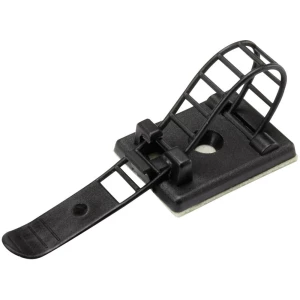 Montažno podnožje, samoljepivo, vijčano, sa vezicom za kabele, crne boje Conrad Components 1206771 WCT-85 1 kom. slika