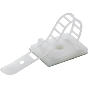 Montažno podnožje, samoljepivo, vijčano, sa vezicom za kabele, prirodne boje Conrad Components 541211 WCT-85 25 kom. slika