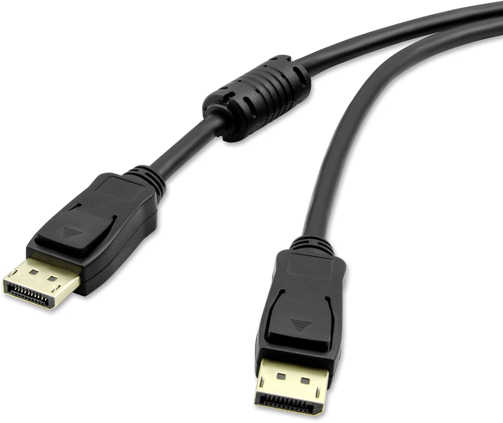 DisplayPort 1.3 priključni kabel [1x DisplayPort utikač - 1x DisplayPort utikač] 1.8 m crni Renkforce slika
