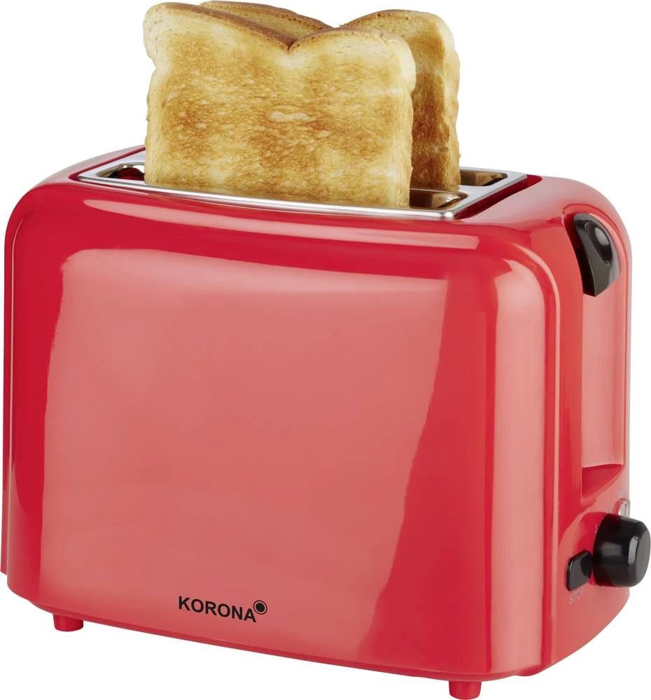 Toster 21032 Korona s nastavkom za pecivo crvena slika