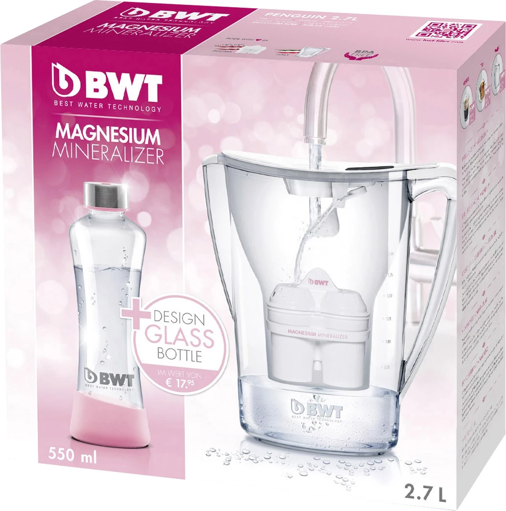 Filter za vodu PENGUIN Promo 0815046 BWT staklena boca 2.7 l bijela slika